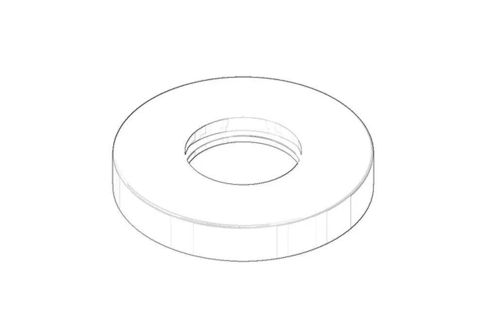 DORNBRACHT Rosette ERSATZTEILE 092722015 D. 55 x D. 24,6 x 9 mm Platin, 092722015-08 Galeriebild 1